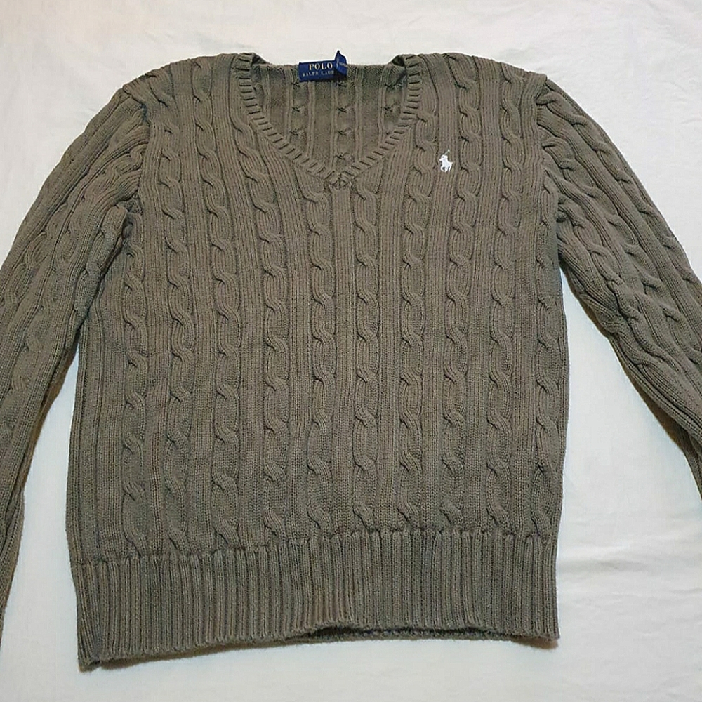 Polo by Ralph Lauren Cable Knit V-Neck size M